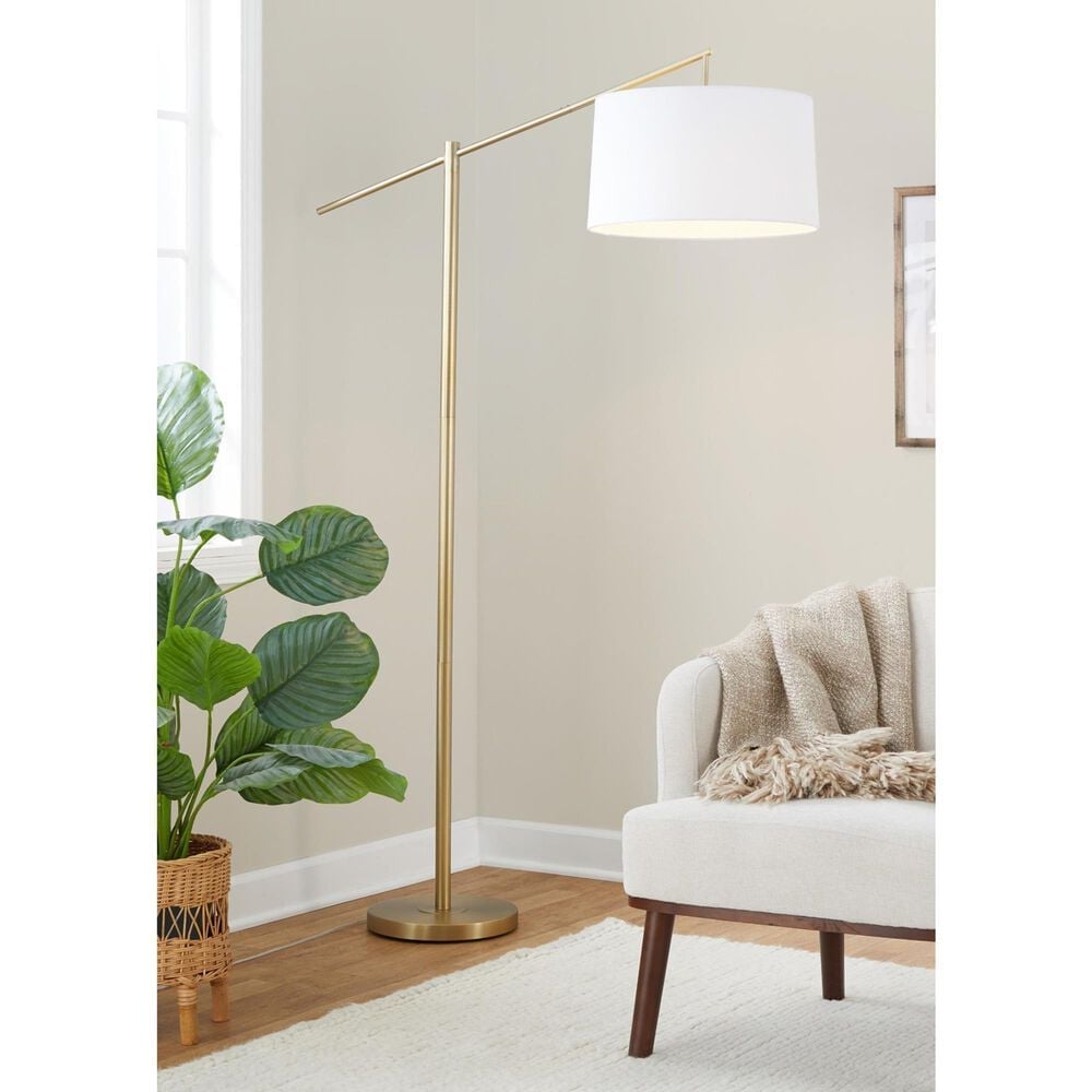 Grandview Gallery Casper 69&quot; Metal Floor Lamp in Gold, , large