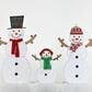 HOMLUX 3-Piece Snowman Set with LED Lights in White, , large