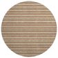 Dalyn Rug Company Soft Essentials Striped Paprika 8" Round Indoor/Outdoor Area Rug, , large