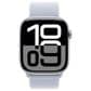 Apple Watch Series 10 GPS 46mm Silver Aluminum Case with Blue Cloud Sport Loop, , large
