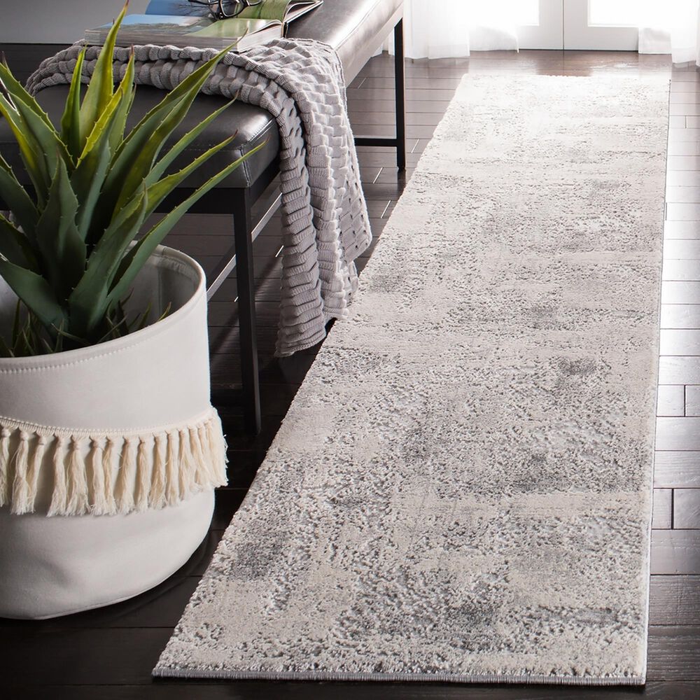 Safavieh Invista INV454 2&#39; x 8&#39; Grey and Ivory Runner, , large