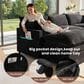 HOMLUX 107.87" Ultra-Comfort Chenille Sectional Sofa Set in Balck, , large