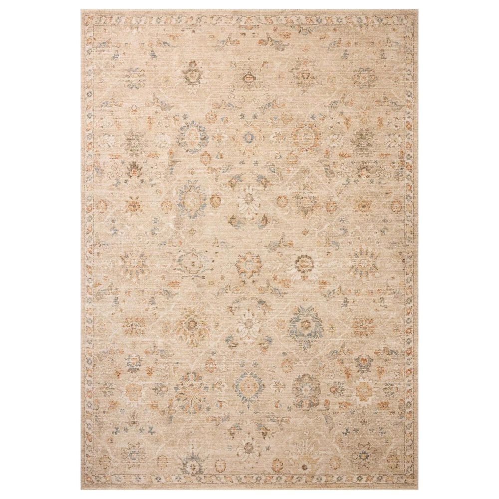 Chris Loves Julia x Loloi Palma Natural and Multicolor 6"3" x 9"6" Area Rug, , large