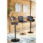 Ashley Adjustable Height Swivel Bar Stool in Dark Brown, , large