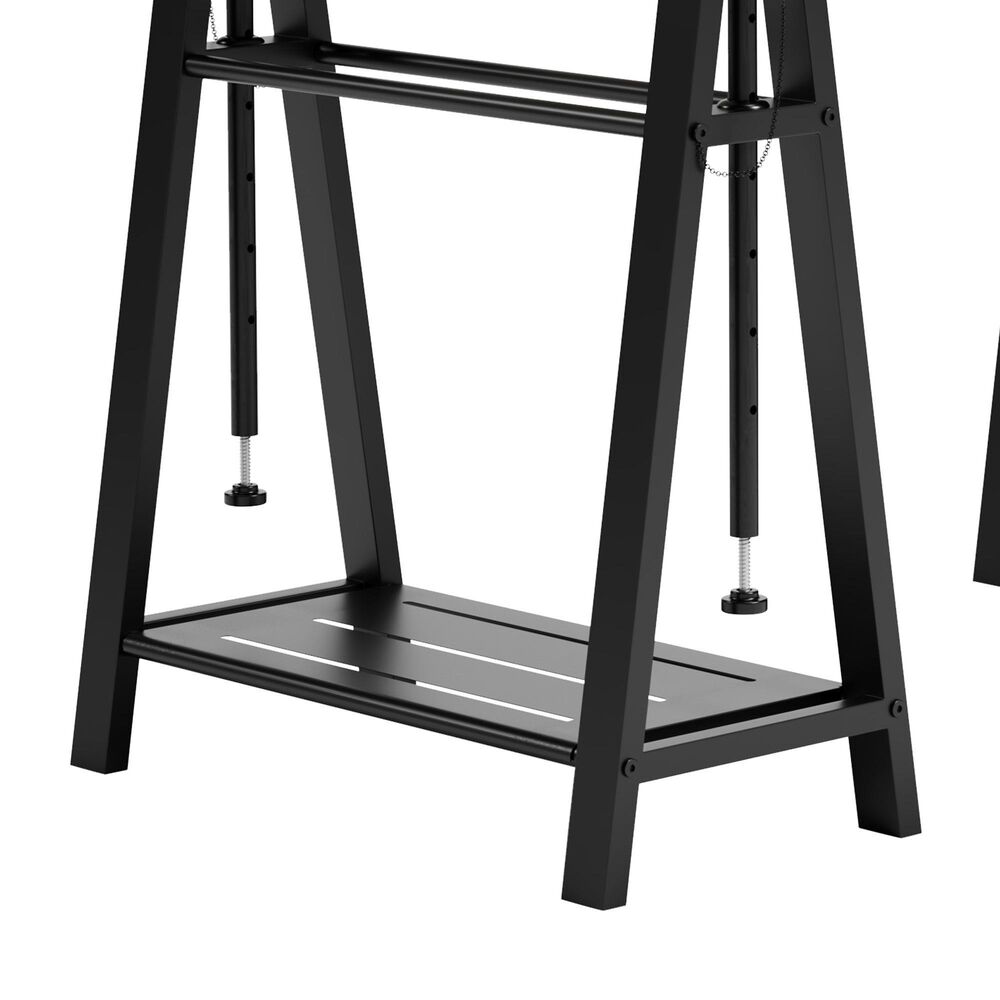 Ashley Bayflynn Adjustable Height Desk in Gunmetal and Whitewashed, , large