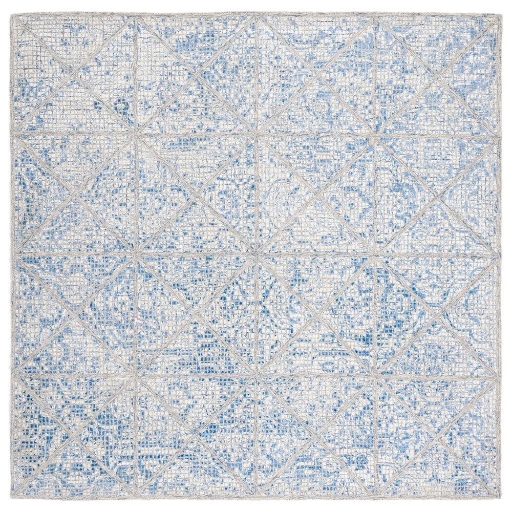 Safavieh Artistry 7" Square Blue and Natural Area Rug, , large