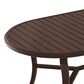 Tropitone Banchetto Oval Patio Dining Umbrella Table in Rich Earth, , large