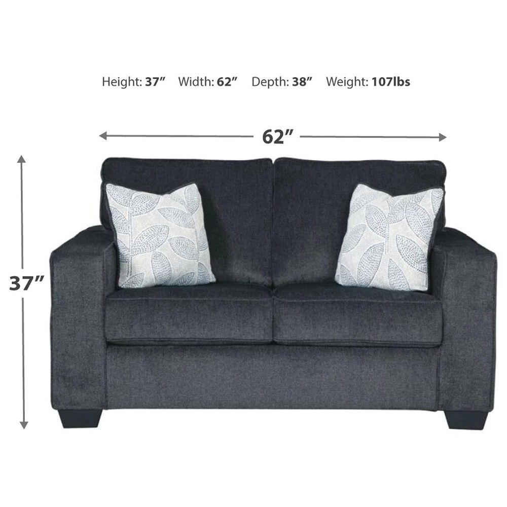 Ashley Altari Stationary Sofa and Loveseat Set in Slate, , large