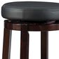 Linon Home Decor Maya Swivel Bar Stool with Black Cushion in Rich Brown, , large