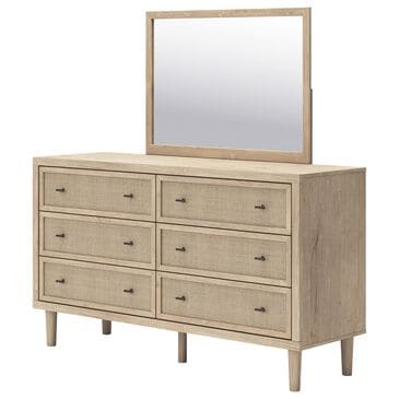 Ashley Cielden 6-Drawer Dresser and Mirror in Tan, , large