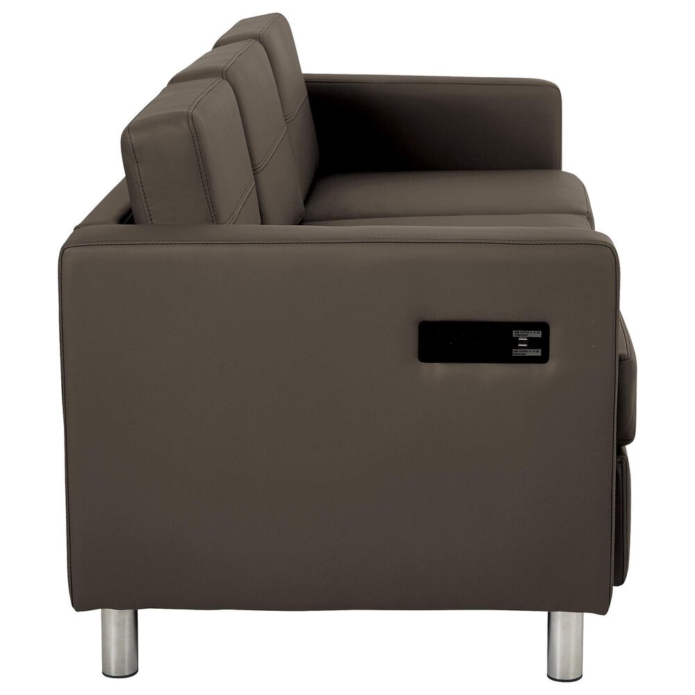OSP Home Atlantic Stationary Sofa with Charging Station in Graphite, , large