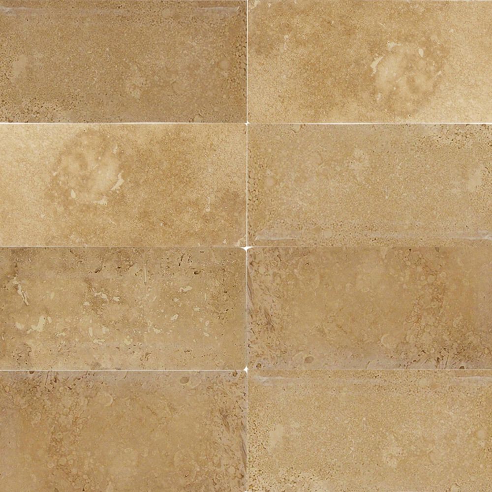 Interceramic Mexican Travertine Caramel 3 X 6 Natural Stone Tile Nebraska Furniture Mart