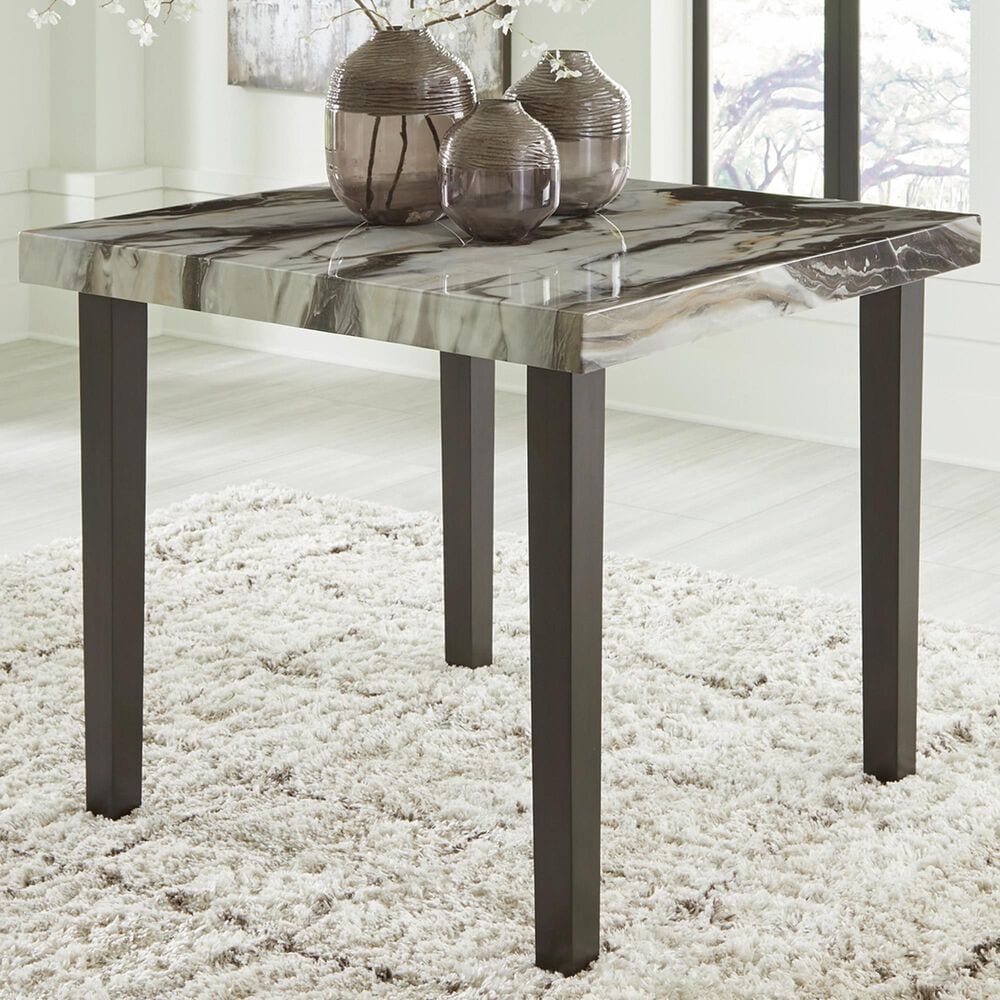 Ashley Jeshina Square Counter Height Table in Dark Brown and Beige - Table Only, , large