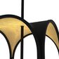 Hunter Dukestown 12" 4-Light Lantern Pendant in Natural Iron and Gold Leaf, , large