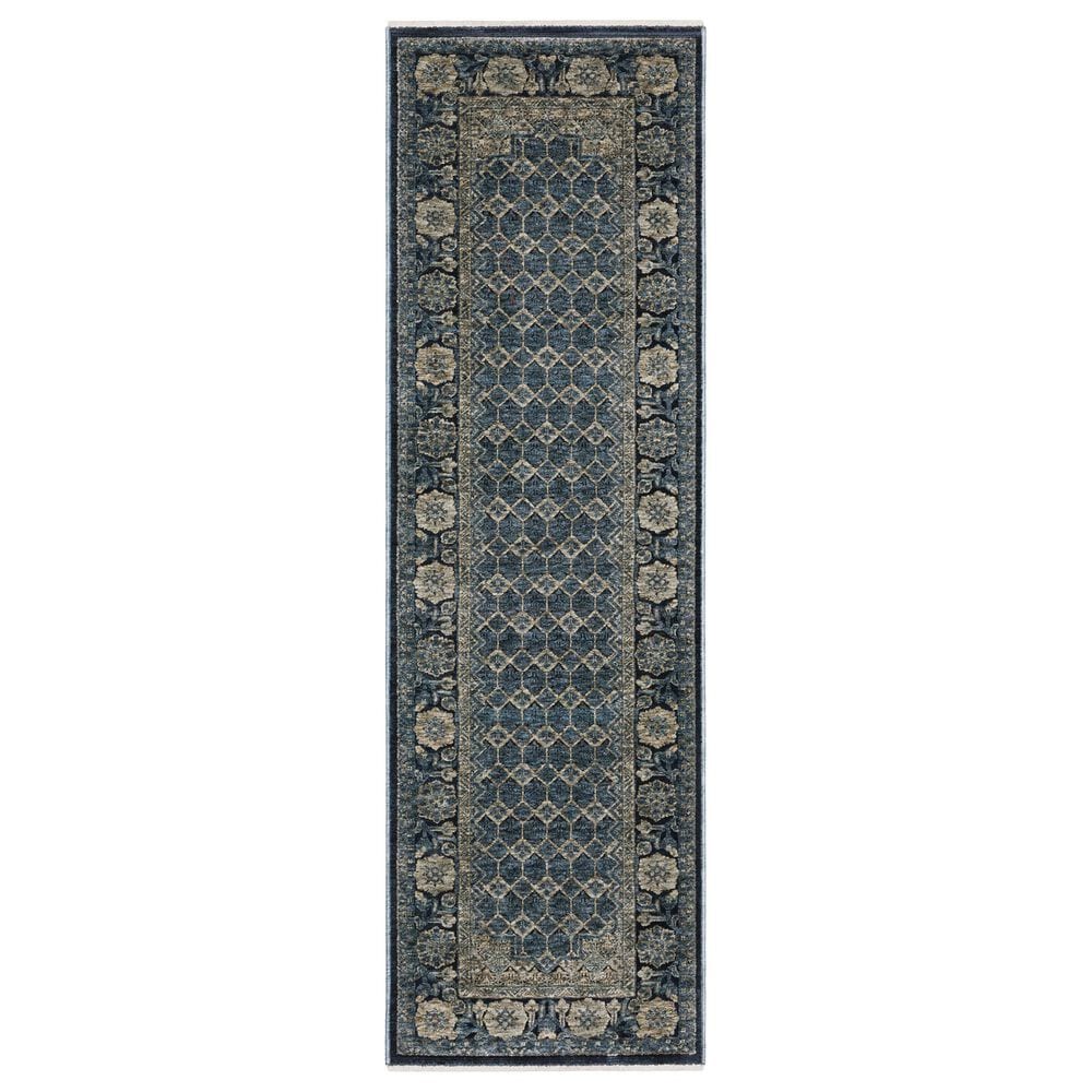Oriental Weavers Capella Blue and Ivory 2"3" x 7"6" Runner, , large