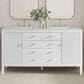James Martin Vanities Myrrin 60" Double Vanity in Bright White with 3 cm Ethereal Noctis Quartz Top, , large