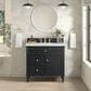 James Martin Vanities Lorelai 36" Single Vanity in Black Onyx with 3 cm Ethereal Noctis Quartz Top, , large