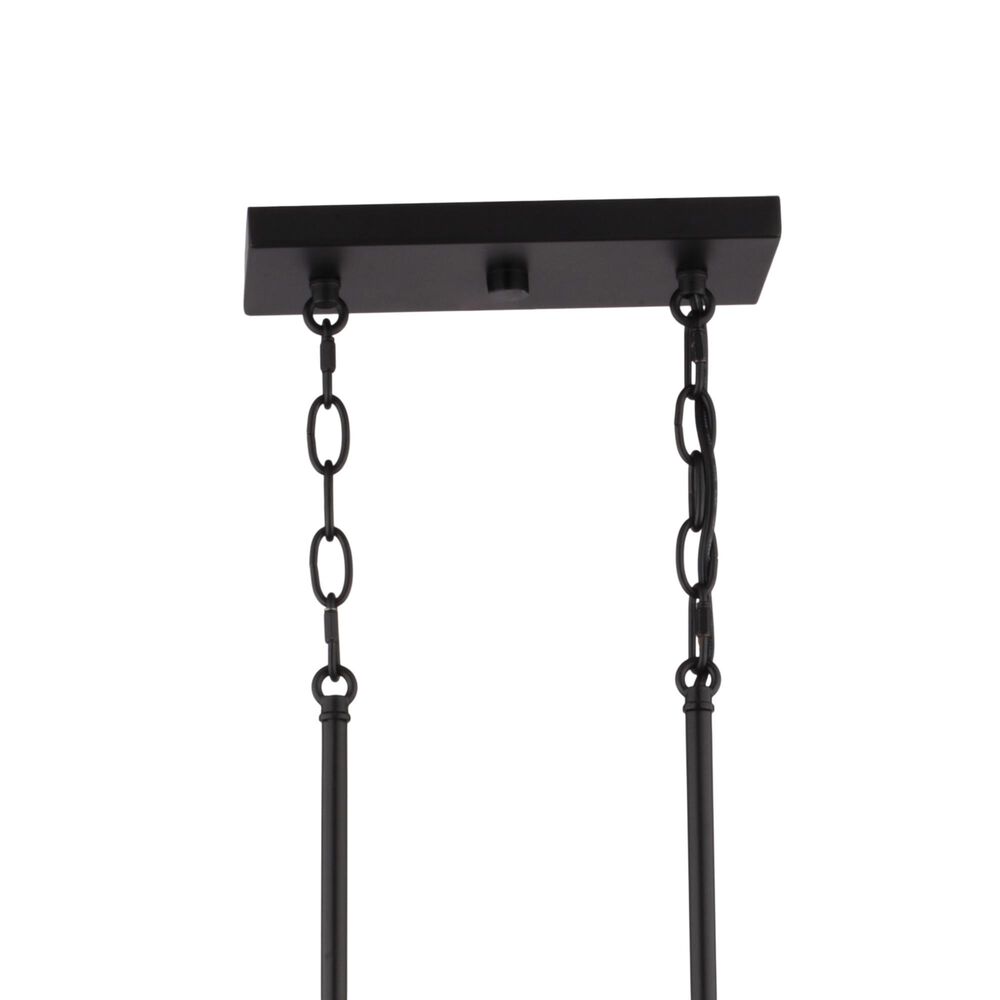 Vaxcel Pratt 5-Light Linear Chandelier in Matte Black, , large