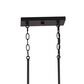Vaxcel Pratt 5-Light Linear Chandelier in Matte Black, , large