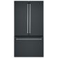 Cafe 23.1 Cu. Ft. French Door Refrigerator in Matte Black in Brushed Stainless, , large