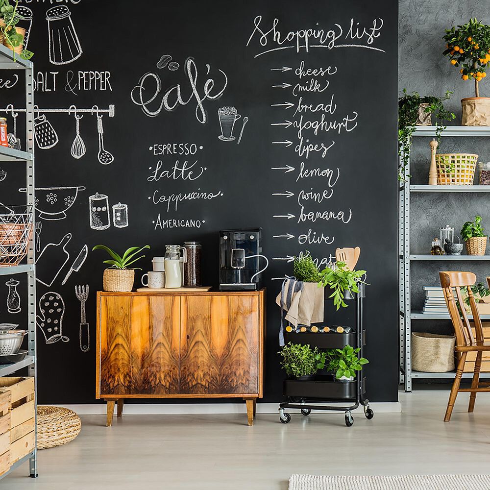 Tempaper Chalkboard Black Peel and Stick Wallpaper, , large