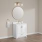 37B Lucerne 30" Single Bathroom Vanity in Bright White with Marble Top and Backsplash, , large