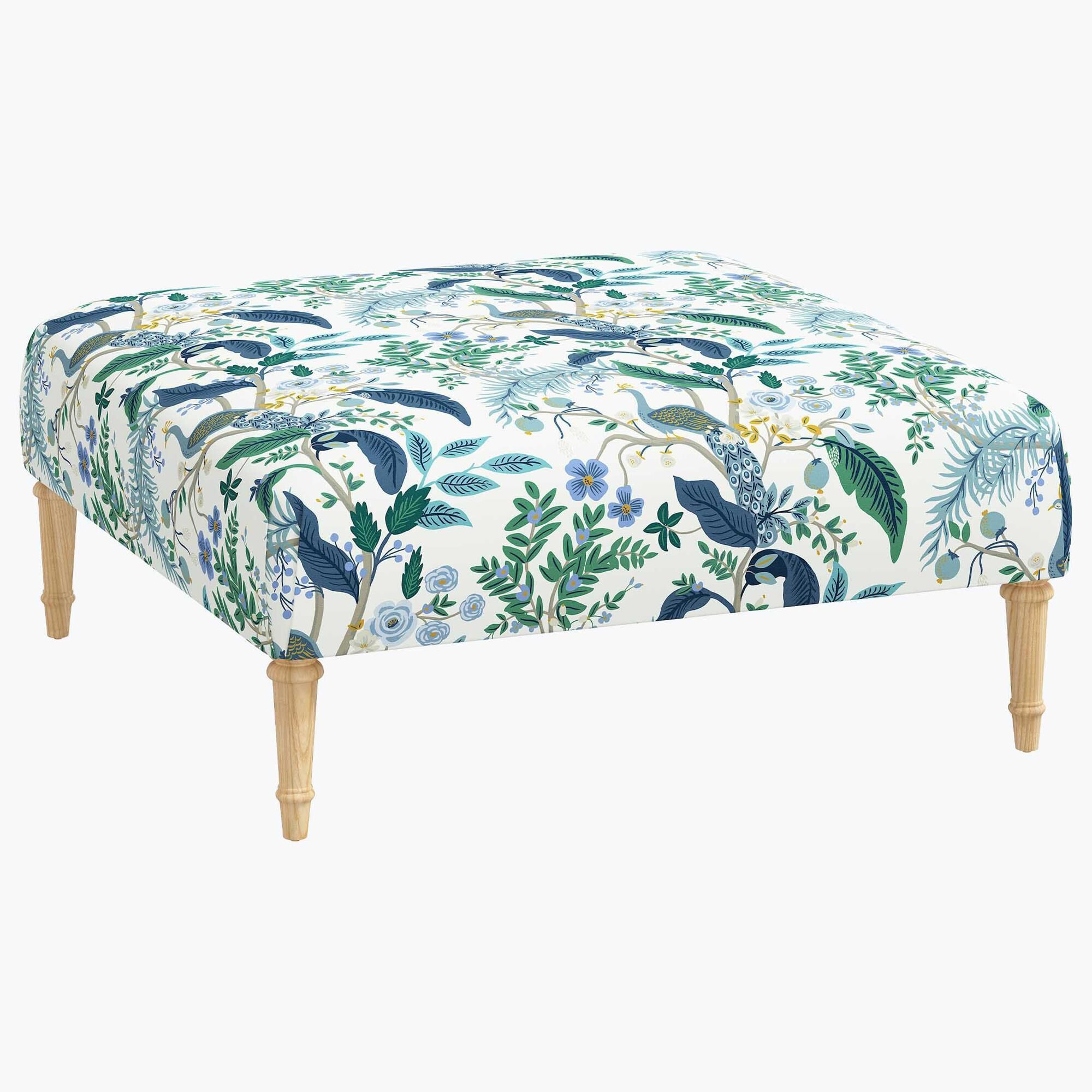 Peacock ottoman shop