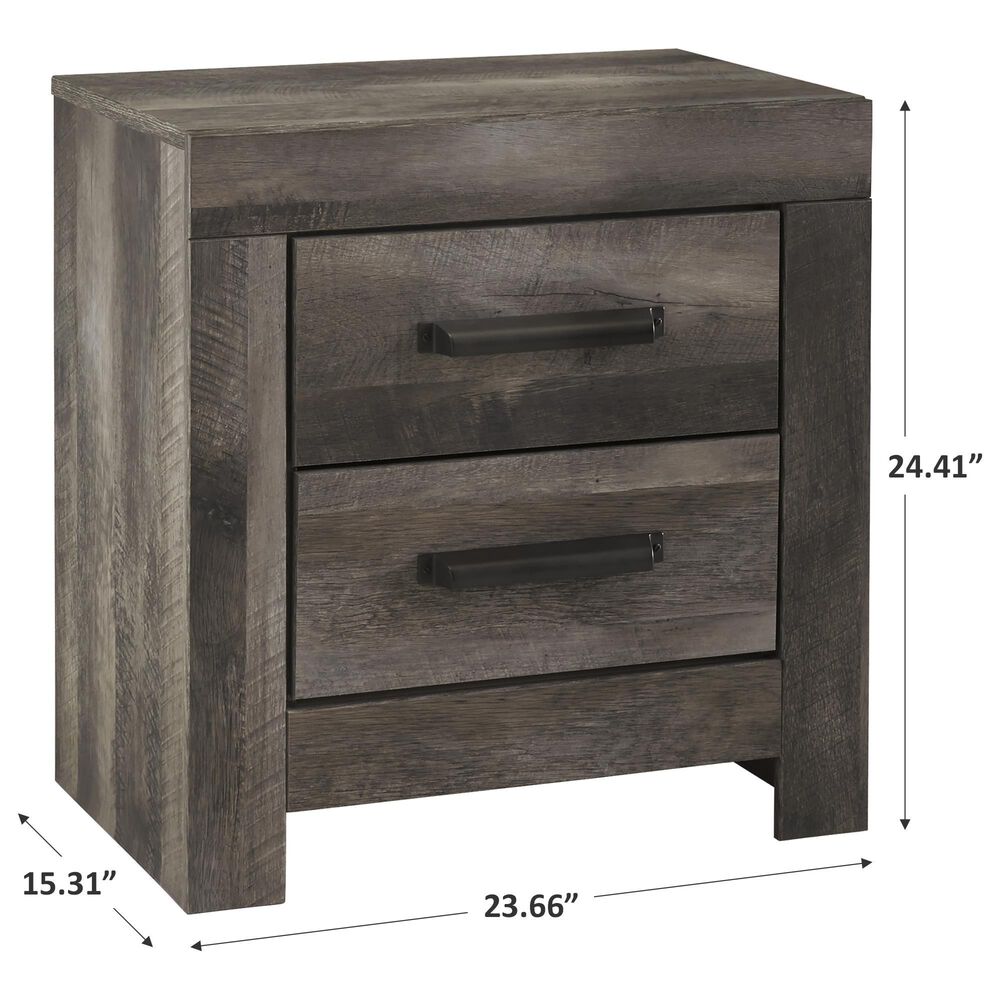 Ashley Wynnlow 2-Drawer Nightstand in Gray, , large