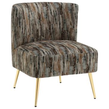Lumisource Fran Slipper Chair in Grey and Gold, , large