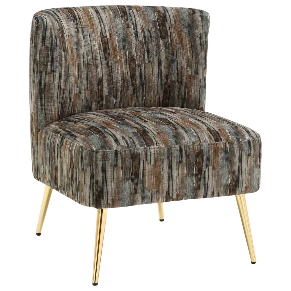 Lumisource Fran Slipper Chair in Grey and Gold, , large