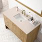 James Martin Vanities Hudson 48" Single Bathroom Vanity in Light Natural Oak with 3 cm Eternal Marfil Quartz Top and Rectangular Sink, , large
