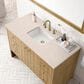 James Martin Vanities Hudson 48" Single Bathroom Vanity in Light Natural Oak with 3 cm Eternal Marfil Quartz Top and Rectangular Sink, , large