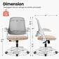 HOMLUX Swivel Ergonomic Office Chair with Flip Up Arms in Beige, , large