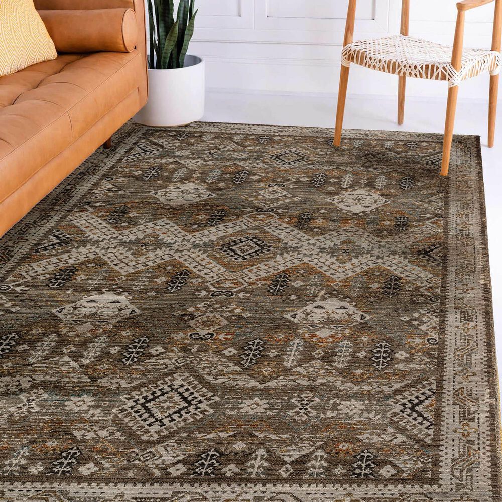 Dalyn Rug Company Lomita LO2 5&#39;1&quot; x 7&#39;8&quot; Chocolate Area Rug, , large