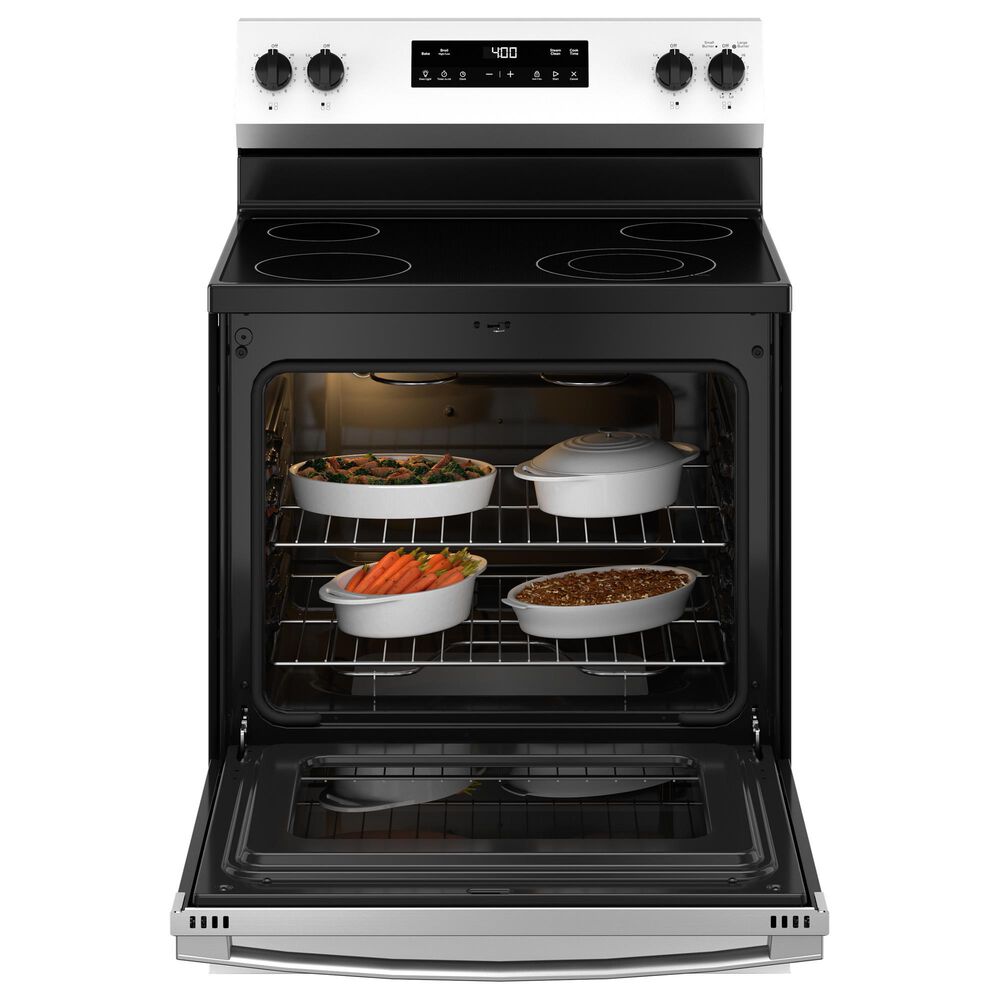 GE Appliances 30&quot; Freestanding Electric Range with Steam Clean in Stainless Steel, , large