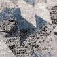 Central Oriental Structures Torrent Neola Deep Navy, Royal Blue, Slate Gray, Dusty Gray and Ivory 7"6" x 9"6" Area Rug, , large