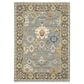 Oriental Weavers Lucca Floral Border 5"3" x 7"6" Blue Area Rug, , large