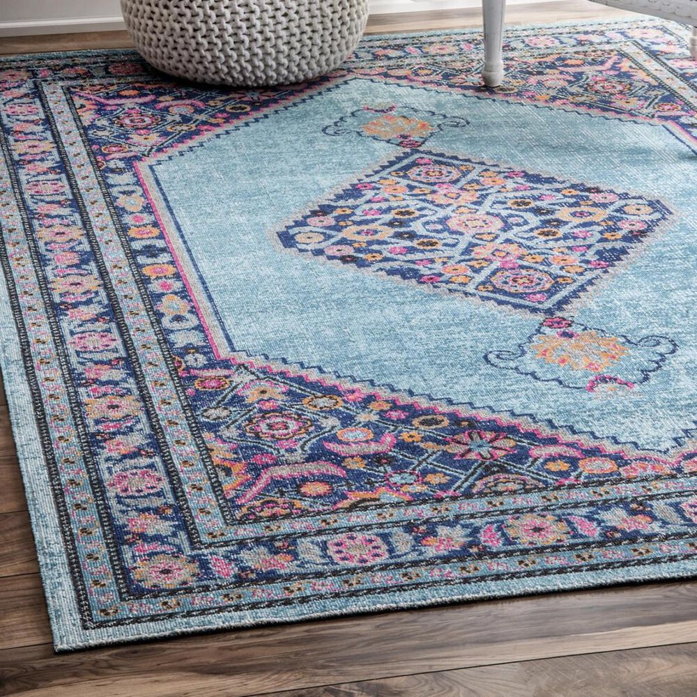 nuLOOM Stone Washed RZSW01C406 4' x 6' Blue Area Rug Nebraska