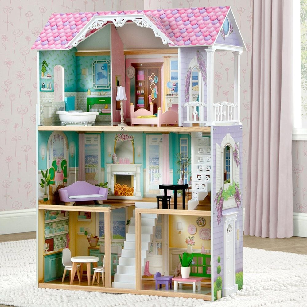 Delta Children Mysize Dollhouse with Large 3-Story and 7 Rooms in Multicolor, , large
