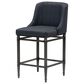 Armen Living Marvin Counter Height Stool with Night Life Blue Upholstery in Antique Pewter, , large