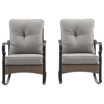 Crosley Furniture Dahlia Patio Rocking Chair in Taupe (Set of 2), , large