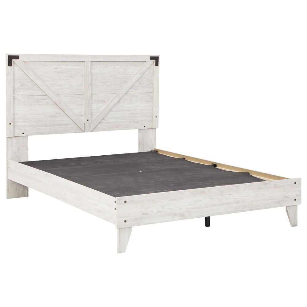 Ashley Shawburn 3-Piece Queen Bedroom Set in Whitewash and Charcoal Gray, , large