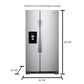 Whirlpool 24.5 Cu. Ft. 36" Wide Side-by-Side Refrigerator in Fingerprint Resistant Stainless Steel, , large