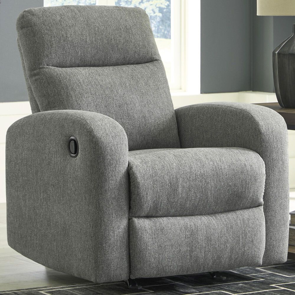 Ashley Gauntlet Manual Rocker Recliner in Sterling, , large