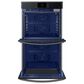 Samsung 30" Double Electric Wall Oven with Convection and Steam Cook in Matte Black Steel, , large