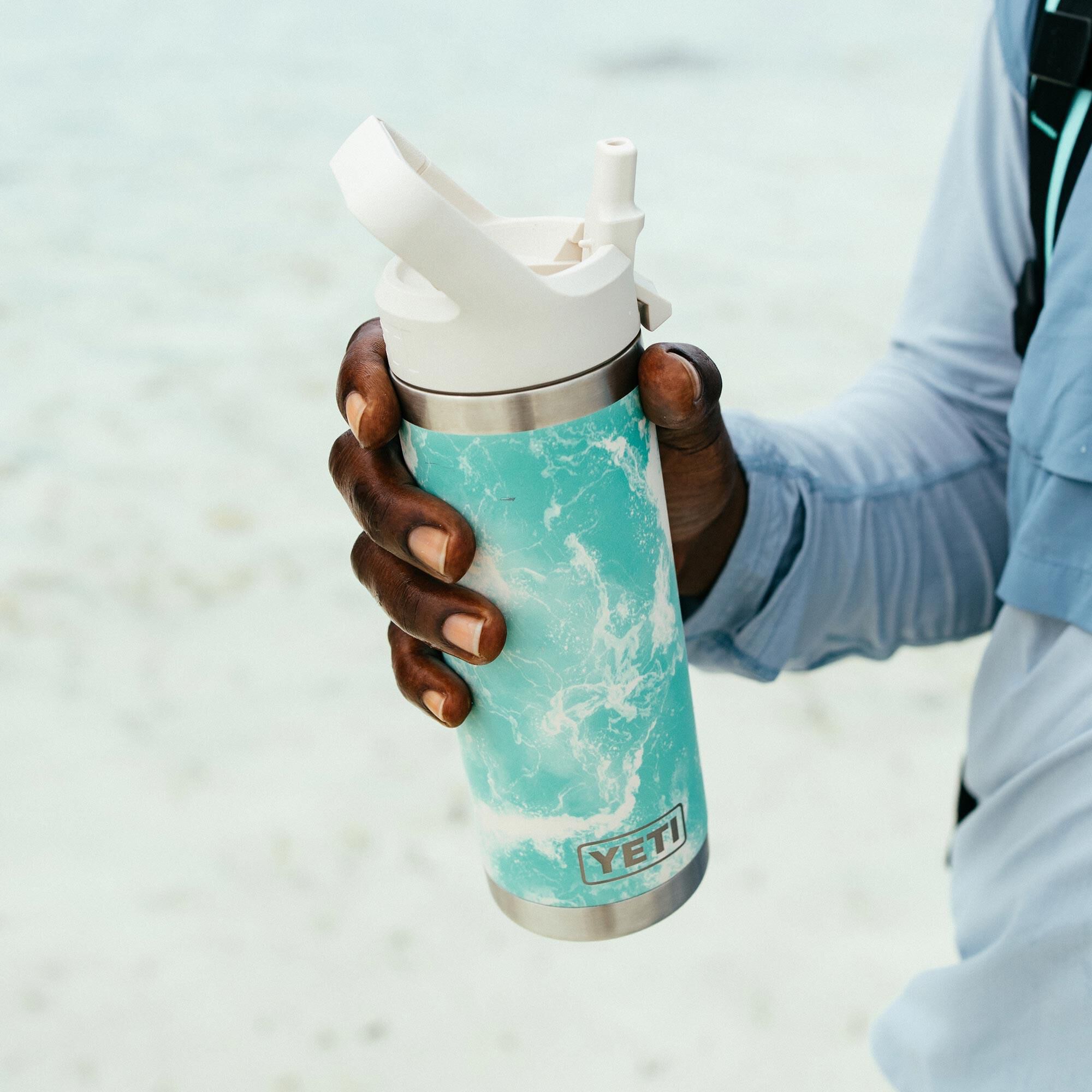YETI Rambler 18 Oz Water Bottle with Color-Matched Straw Cap in