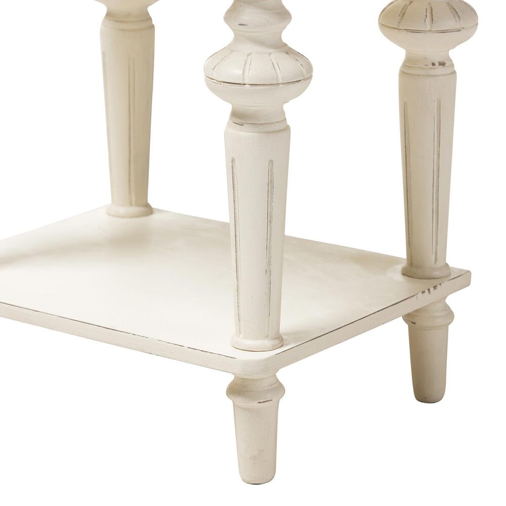 Baxton Studio Marquetterie 2-Drawer Nightstand in Weathered Oak and Distressed White Wash, , large