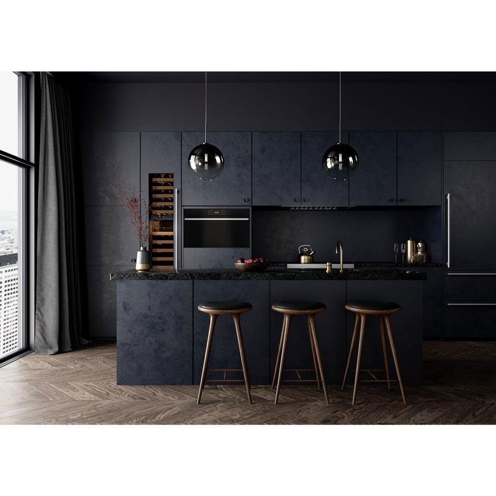 Wolf Appliances M Series 30" Contemporary Plumbed Convection Steam Oven in Black, , large