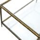 Furniture of America Lalia Coffee Table with Tempered Glass Top and Open Storage Shelf in Matte Gold, , large