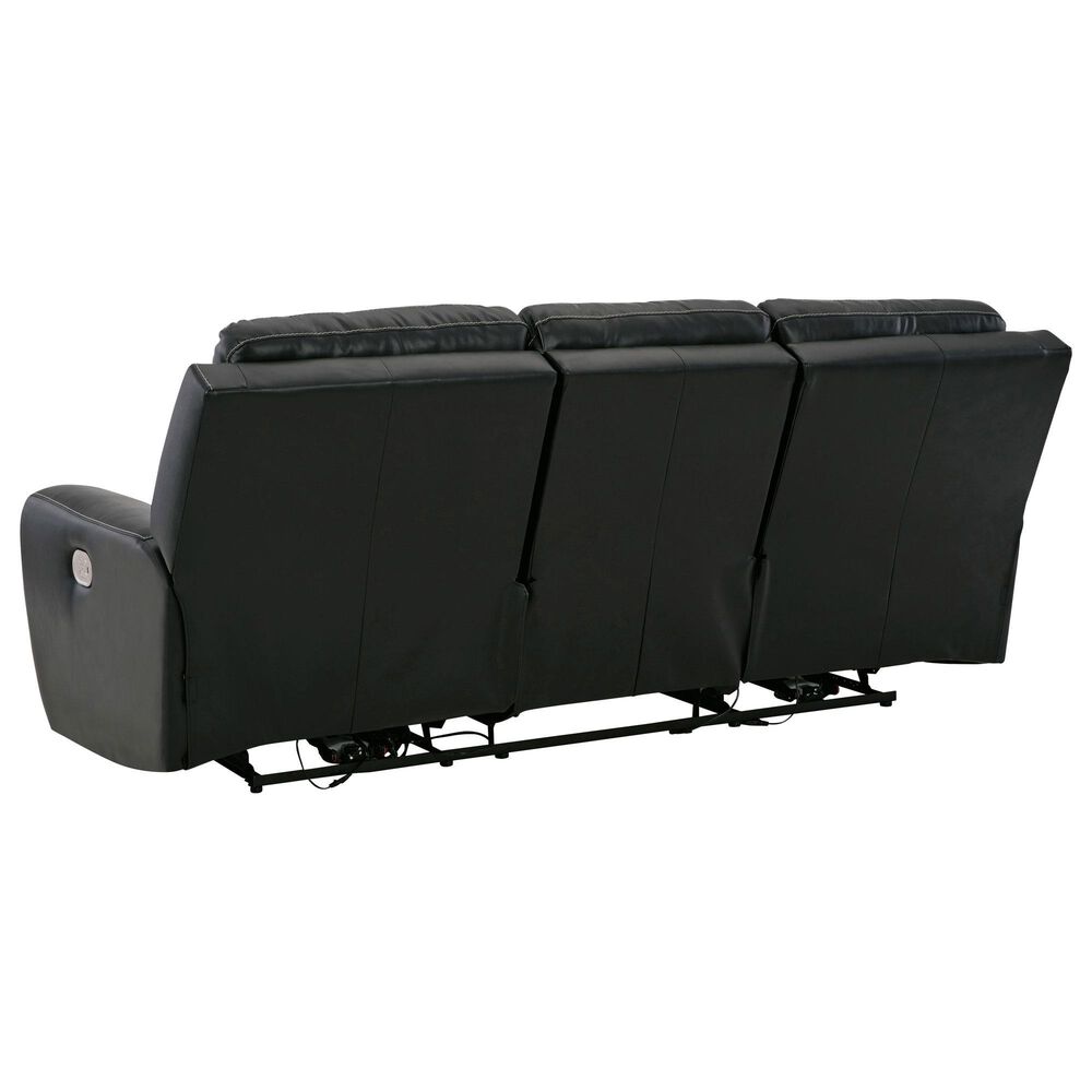 Ashley Warlin Power Reclining Sofa in Black, , large